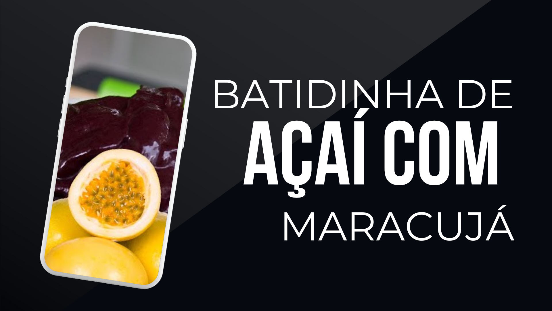 Batidinha de açaí com maracujá